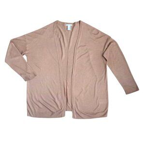 H&M Basic Beige Open Front Cardigan – Women’s Size L